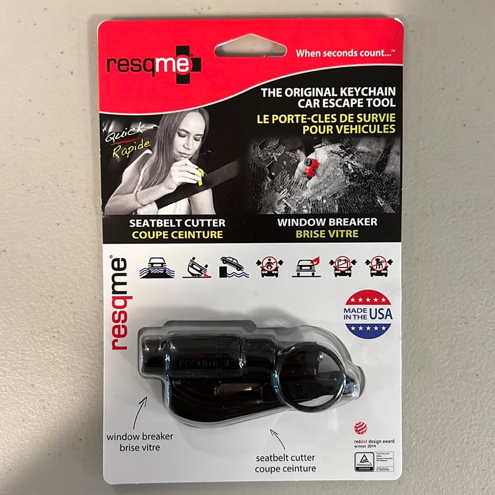 Resqme keychain car escape tool